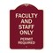 Signmission Faculty and Staff Parking Permit Required Heavy-Gauge Aluminum Sign, 24" x 18", BU-1824-24027 A-DES-BU-1824-24027 - alternate 1
